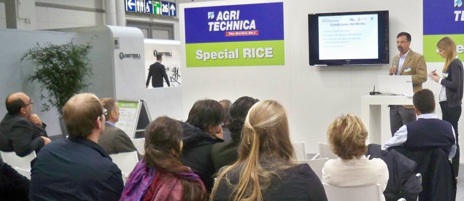 Rendimiento y sustentabilidad en el cultivo de arroz argentino sorprenden en Alemania.