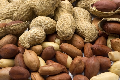 Close up of tasty and fresh peanuts